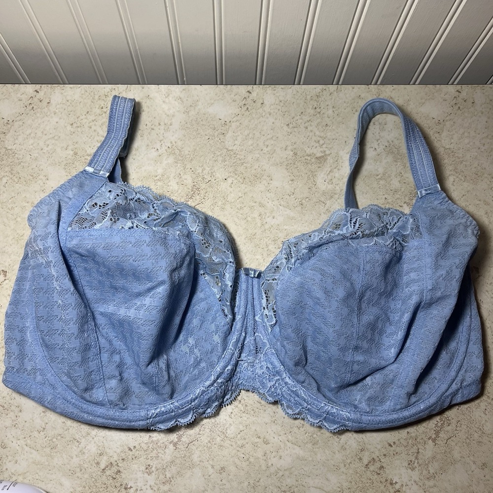 Panache Envy Stretch Lace Balconette Underwire Bra 7285 Blue UK/US 40GG EU 90GG
